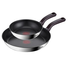 테팔 인덕션 티타늄 1X 스테인리스 스틸 트렌디쿡 프라이팬 세트 2개, 프라이팬 20cm + 28cm, 1세트