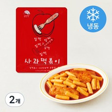 사과떡볶이 오리지널팩 밀떡볶이 순한맛 (냉동), 870g, 2개