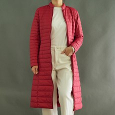 구디프 여성용 슬림핏 경량 롱패딩