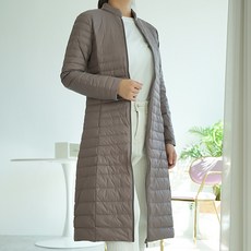 구디프 여성용 슬림핏 경량 롱패딩