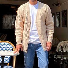 Fivelarge 大尺碼搖粒絨羅紋亮點寬鬆版針織外套