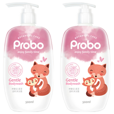 Probo 博寶兒 柔萃溫和沐浴露 500ml 清潔、植物萃取、寶寶適用, 2瓶