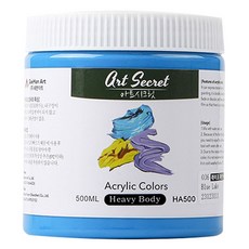 Art Secret 藝術家的秘密 HA500 重磅專家高黏度壓克力顏料 藍湖色, 1色, 500ml