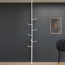 comet 家用單層立桿衣架, 白色