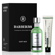 BARBER501 須後水綠色 165ml + 剃須助推器綠色 66ml 套組, 1套
