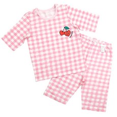 Maykids 童款蔬果印花格紋七分袖家居服套裝