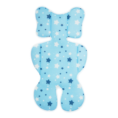 PeNi 培婗 3D透氣嬰兒推車墊 (厚) 70x40cm, 藍白星星, 藍白星星 藍色, 1個