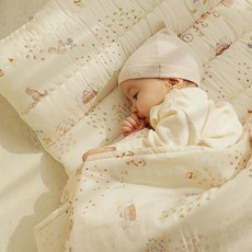 HIYOKO BABY Duralon幼兒園午睡被子5件組 一體型, 熊的一天