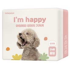 bebepepe 寵物狗用尿布墊 雌款 24入, M, 1包