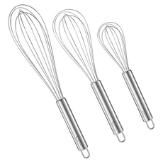 Kitchen Cat 烘焙不鏽鋼打蛋器3件組, 銀色, 1套