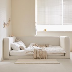 퍼니코 빈 데이베드 아쿠아텍스 패브릭 아기 침대 프레임 단품 방문설치, 소프트아이보리