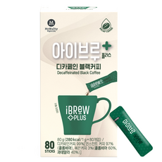 아이브루 플러스 디카페인 블랙커피, 1g, 80개입, 1개