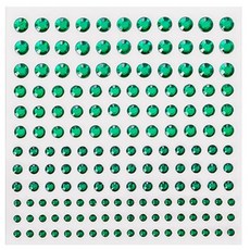 Inart 漂亮手帳裝飾寶石貼紙, 深綠色, 2個