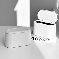 MONACO OLIVE La Pastel 簡約一鍵式迷你垃圾桶 2入, 白色