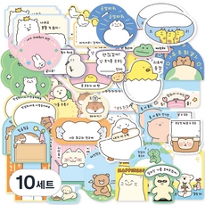 인디고어린이 우주최강 네임스티커 팩 30종 세트, 혼합색상, 30개입, 10세트