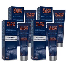 노헤어크루 남성용 제모 인티메이트 크림 포바디 민감부위용, 100ml, 4개