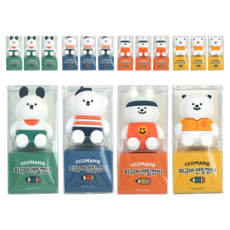 핑크풋 2000 꼬망 피규어 연필깎이 4종 x 2p, 혼합색상, 2세트