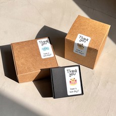 리드홈 선물 포장 봉인 땡큐 데코 스티커 4종 x 50p 세트, A타입, 1세트