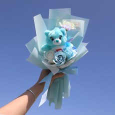 MORIANN Care Bears吊飾娃娃全息玫瑰花束, 薄荷綠色, 1把