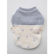 狗狗迷你熊撞色T恤 HDTS00319, 天空藍