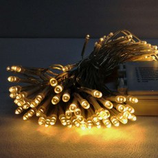 MODACore 摩達客 聖誕燈 LED燈串100燈電池燈, 優雅質感吊飾設計 歐美外銷規格, 質感環保風格, 聖誕派對佈置 送禮自用, 暖白光 透明線, 1組