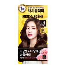 미쟝센 샤이닝 에센스 새치전용 염색제, 4N 짙은갈색, 1개