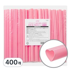 comet 基本款愛心粉紅色珍珠奶茶用吸管 21cm, 1入, 400個