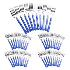 派對嗨 居家派對 擺盤叉 10入, 5個, 藍色