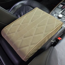 앤티스 차량용 프리미엄 메모리폼 콘솔 팔걸이 쿠션, 베이지, 1개