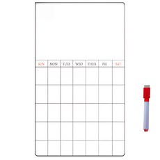 Le Ran 冰箱磁鐵日曆白板 + 白板筆套組, 白色, 1個