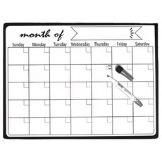 렌체 냉장고 자석 달력 화이트보드 + 보드마카펜 세트, 혼합색상, 1개