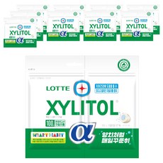 롯데자일리톨 알파 오리지날 껌 리필, 102g, 10개