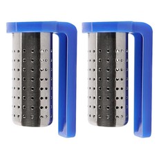 WE CHAMP 茶濾網不鏽鋼掛式 WTB-409 深藍色, 2個