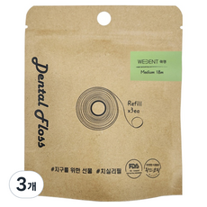 WEDENT 威登 牙線 中線 補充裝, 3入, 3個