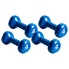 아이워너 삼각 PVC 아령, 4kg, 4개