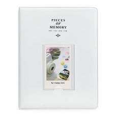 머니풀 마카롱 미니 포카 폴라로이드 앨범, 화이트, 16매