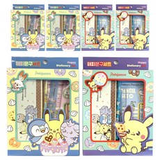 포켓몬스터 해피문구세트 2종, 혼합색상, 3세트