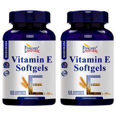 ESMOND NATURAL 愛司盟 維他命E軟膠囊 小麥胚芽低溫壓榨 含400 IU 維他命E, 60顆, 2罐