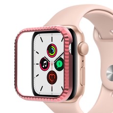 DEEPNESS Apple Watch V形切割造型錶圈環保護殼 40mm, 粉紅色