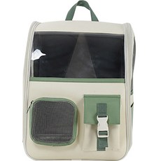 DING DONG PET 狗狗 With Me 透明網眼後揹包外出籠, 綠色