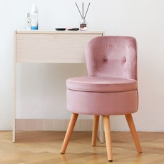 블루밍홈 비니 화장대 실내의자, 핑크, 1개
