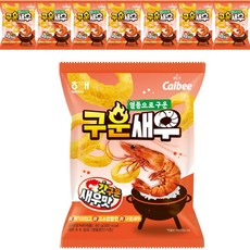 Calbee 卡樂比 烤蝦圈圈餅乾, 60g, 8包