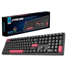 조이트론 초저소음 풀배열 USB 유선 멤브레인 키보드, 블랙, JTMK100, 제조사축