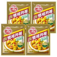 오뚜기 백세카레 과립형 순한맛, 1kg, 4개