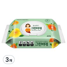 Hanyeji Green Bidet濕紙巾 蓋型, 46張, 3個