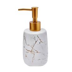 大理石花紋陶瓷洗手乳瓶 白色, 1個