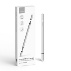 morac 兩點電容式超細觸控筆 MR-TP-03, 白色, 1入