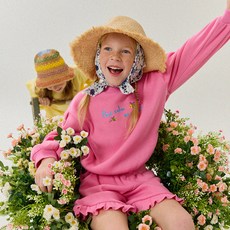 Riebello女童款華夫格短褲上下套裝