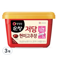 청정원순창 저당 현미 고추장, 500g, 3개