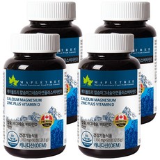 MAPLETREE 鈣鎂鋅PLUS維生素D錠, 90顆, 4罐
